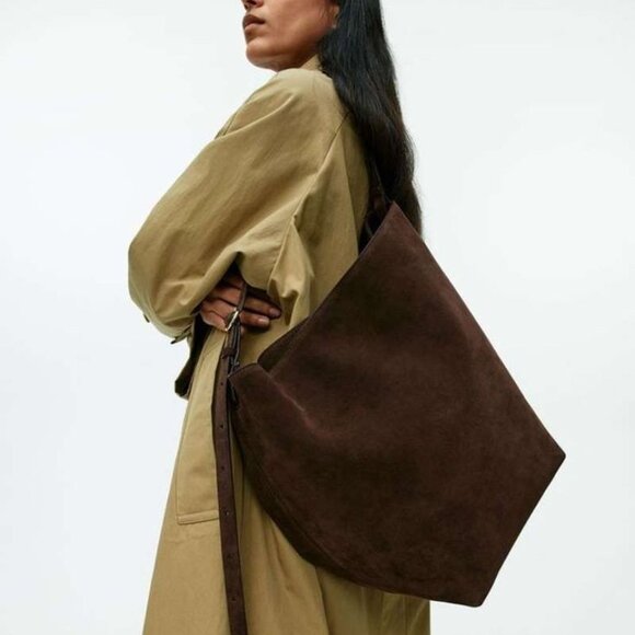 NWT ARKET Suede Tote Bag - Picture 1 of 16